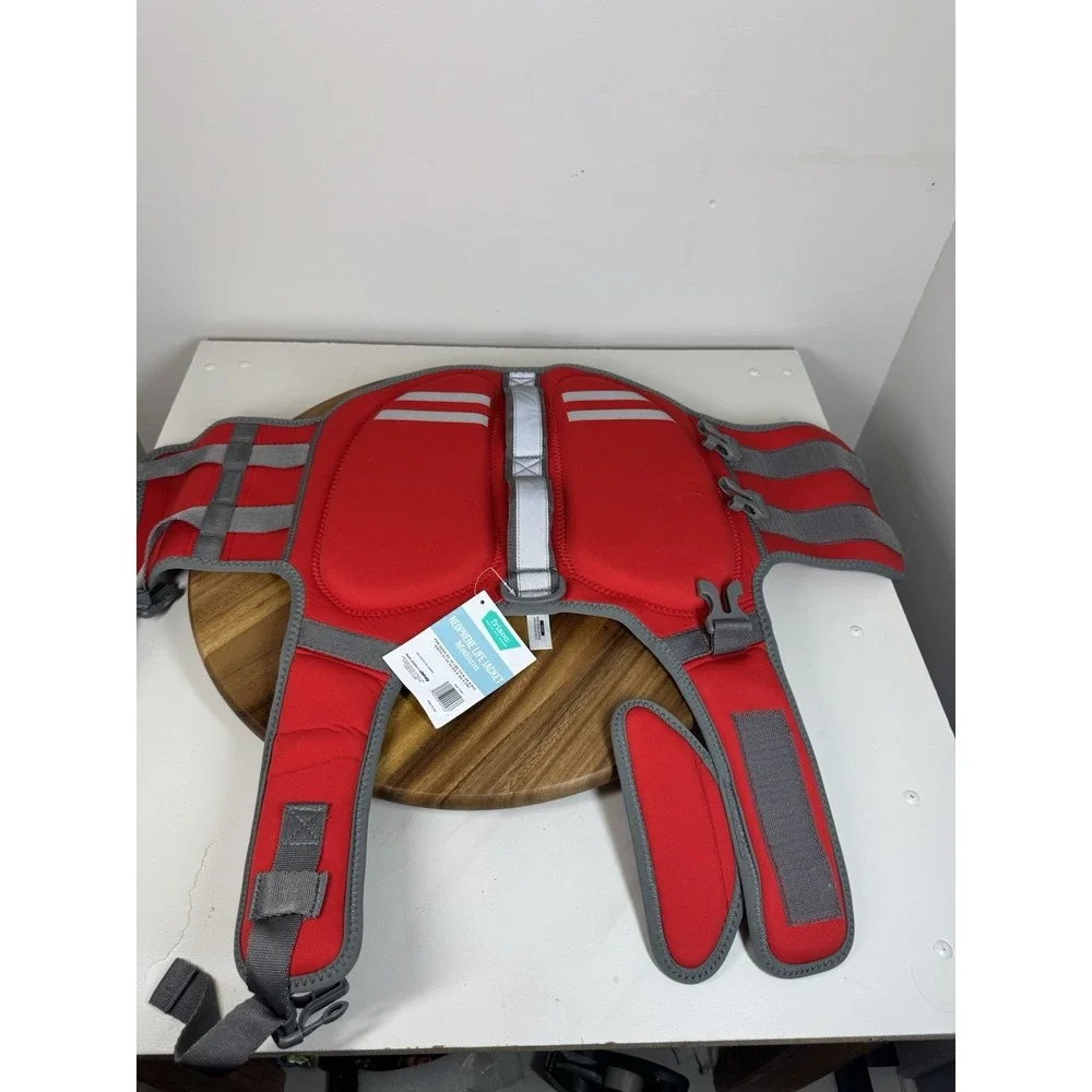 New! Red Vivaglory Dog Swimming Life‎ Jacket Float Vest Sz M